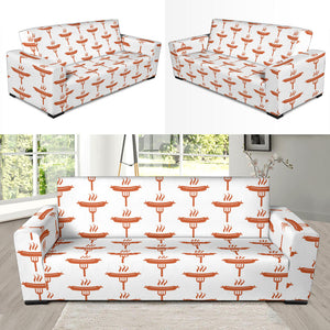 Sausage Pattern Print Design 05  Sofa Slipcover