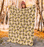 Hamburger Pattern Print Design 01 Premium Blanket