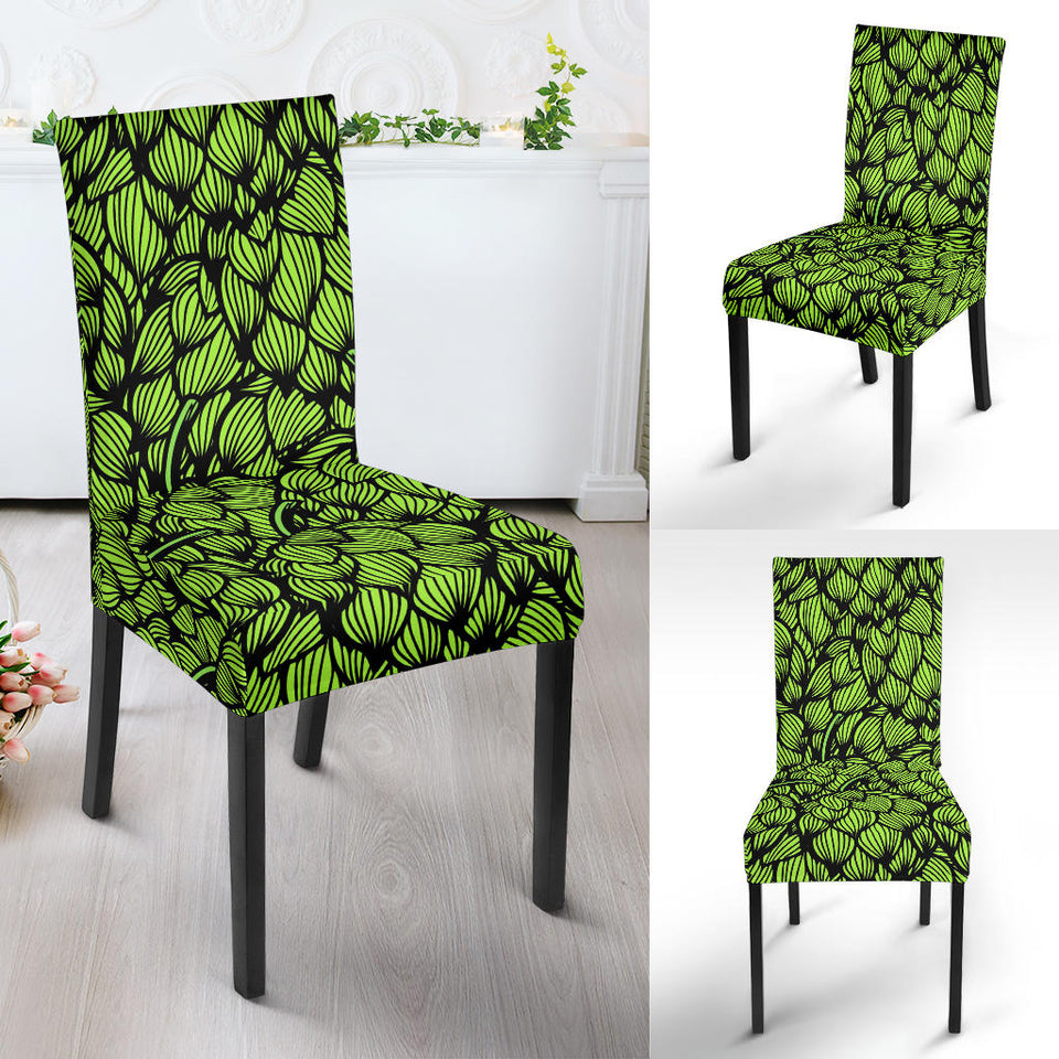 Green Hop Pattern Dining Chair Slipcover