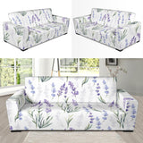 Hand Painting Watercolor Lavender Sofa Slipcover