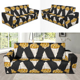 French Fries Dark Background Sofa Slipcover