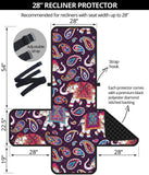 Elephant indian style ornament pattern Recliner Cover Protector