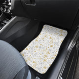 Christmas Tree Christmas Element Silver Gold Pattern Front And Back Car Mats
