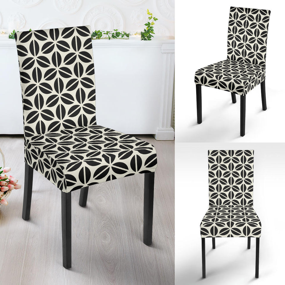 Coffee Bean Abstract Modern Pattern Dining Chair Slipcover