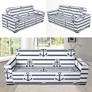 Anchor Rope Nautical  Pattern Sofa Slipcover