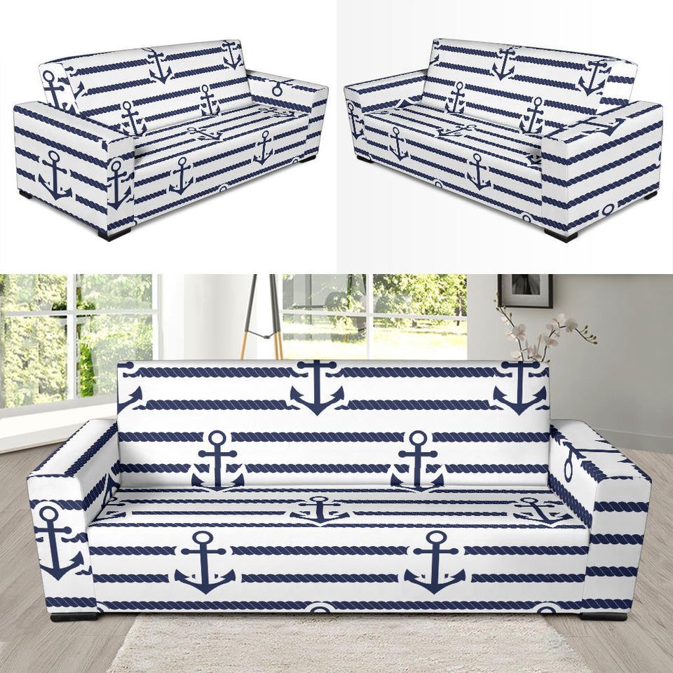 Anchor Rope Nautical  Pattern Sofa Slipcover
