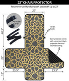 arabic star gold pattern Chair Cover Protector