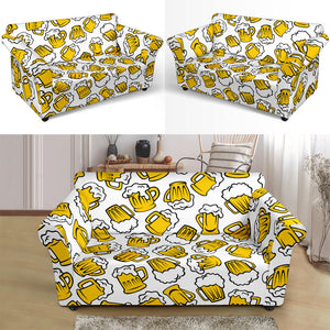 Beer Design Pattern Loveseat Couch Slipcover