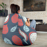Dragon Fruits Dark Blue Background Bean Bag Cover