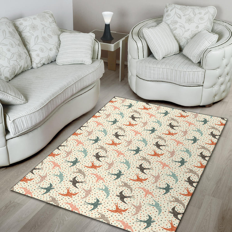 Swallow Pattern Print Design 02 Area Rug