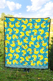 Duck Toy Pattern Print Design 04 Premium Quilt