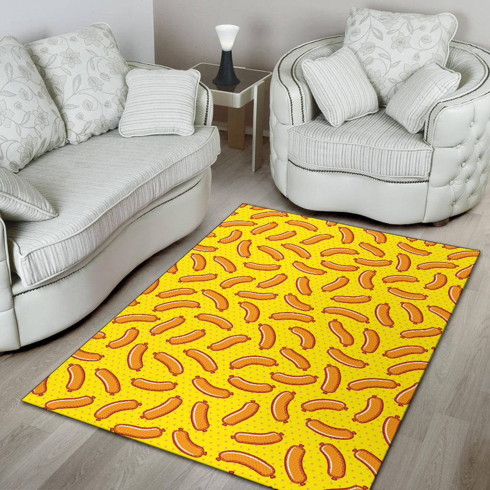 Sausage Pattern Print Design 01 Area Rug