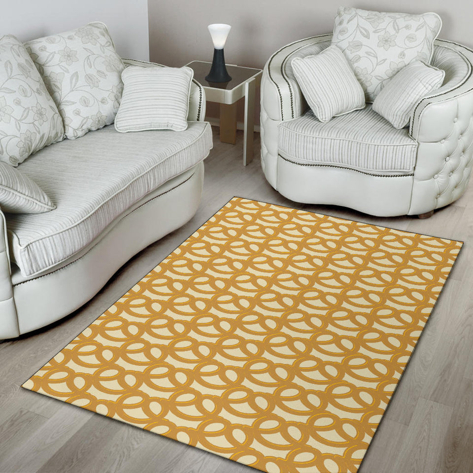 Pretzels Pattern Print Design 01 Area Rug