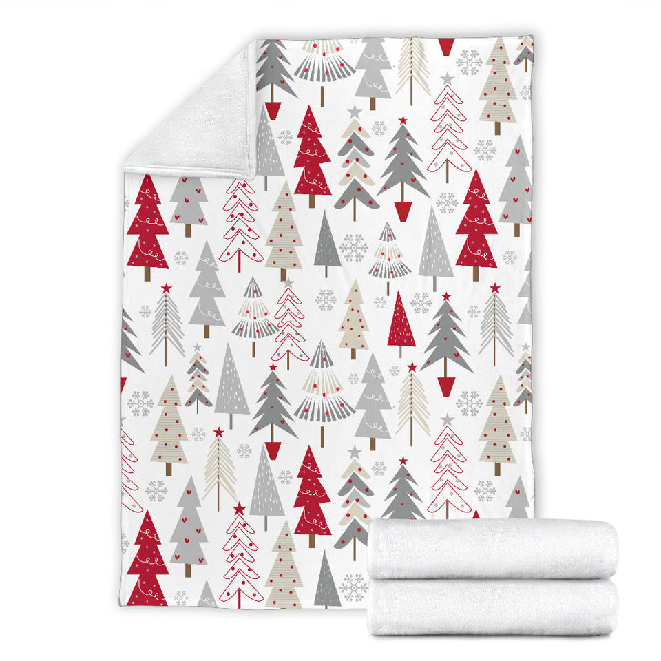 Cute Christmas Tree Pattern Premium Blanket