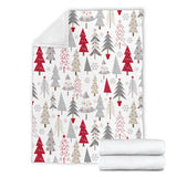 Cute Christmas Tree Pattern Premium Blanket