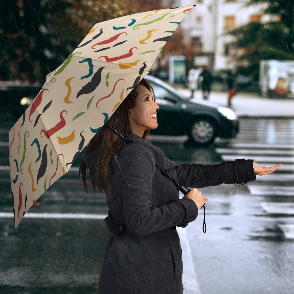 Mustache Beard Pattern Print Design 03 Umbrella