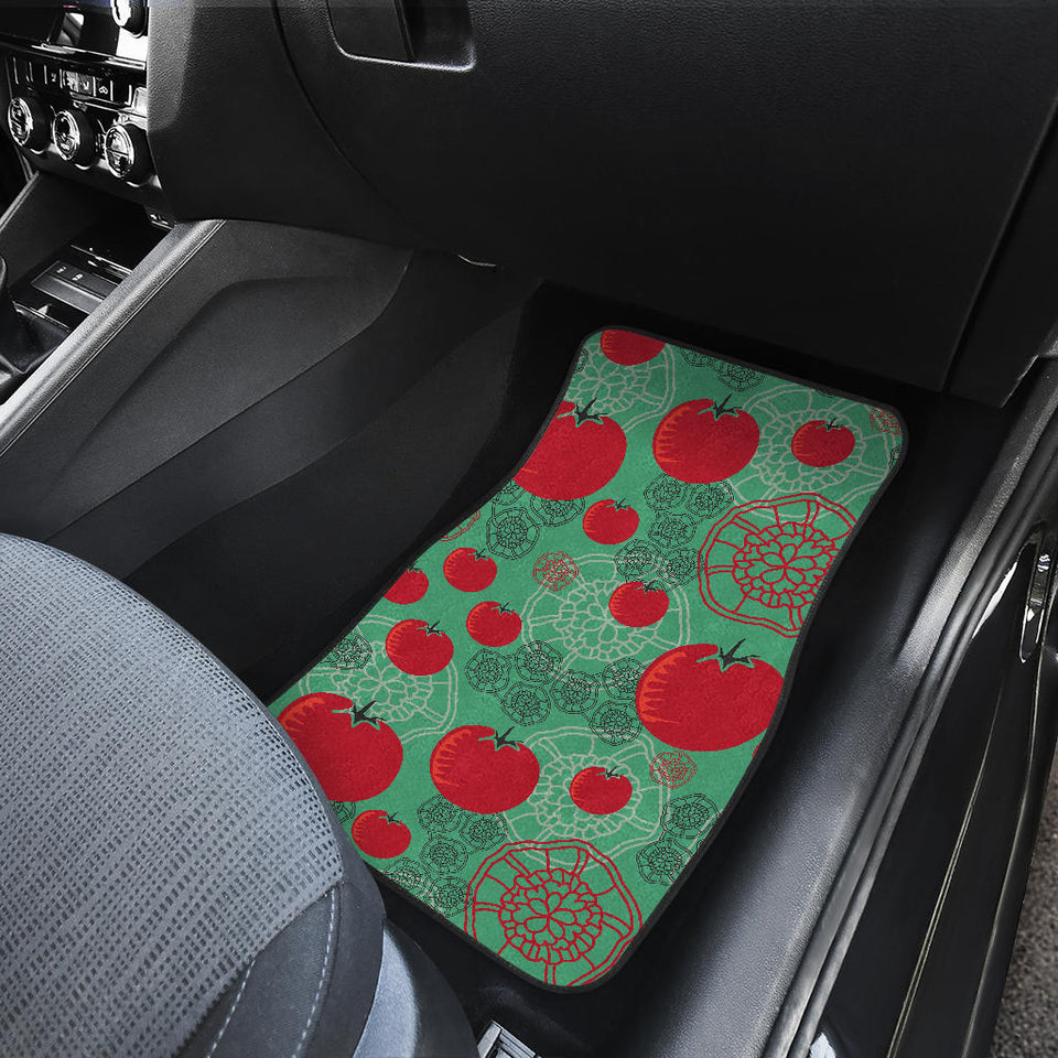 Tomato Design Pattern Front And Back Car Mats