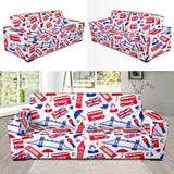 British Pattern Print Design 01 Sofa Slipcover