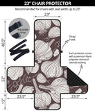 Garlic bulb dark background Chair Cover Protector