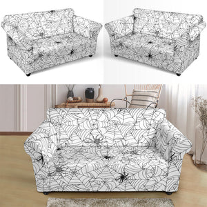 Spider Web Cobweb Pattern Loveseat Couch Slipcover