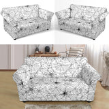 Spider Web Cobweb Pattern Loveseat Couch Slipcover