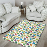 Chemistry Periodic Table Pattern Print Design 05 Area Rug