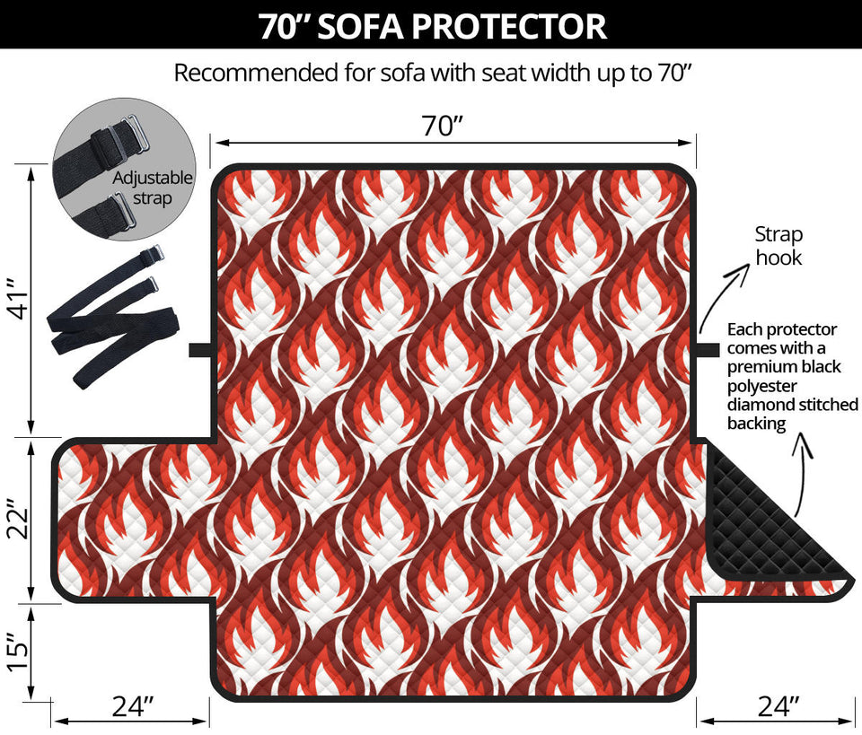 Fire flame symbol design pattern Sofa Cover Protector