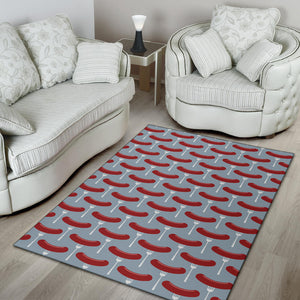 Sausage Pattern Print Design 02 Area Rug