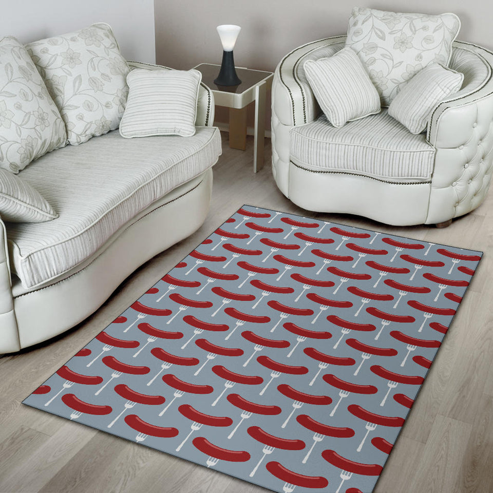 Sausage Pattern Print Design 02 Area Rug