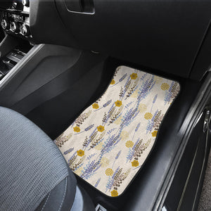 Lavender Modern Pattern Blackground Front Car Mats