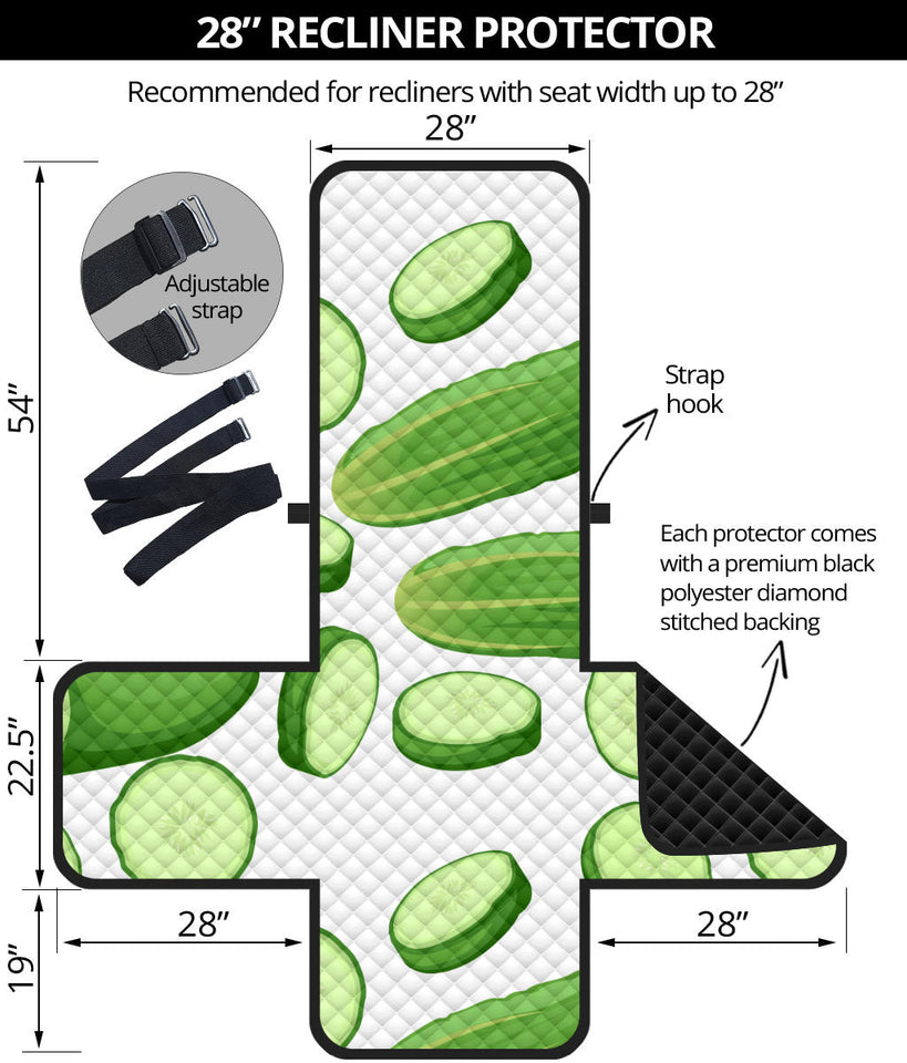 cucumber whole slices pattern Recliner Cover Protector
