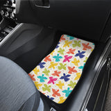 Pigeon Pattern Print Design 01 Front and Back Car Mats