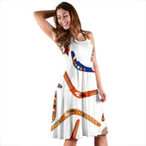 Boomerang Australian Aboriginal Ornament Pattern Sleeveless Midi Dress