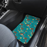 Hedgehog Pattern Print Design 01 Front and Back Car Mats