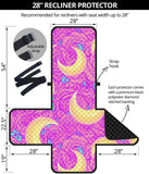 Moon pink rose background Recliner Cover Protector