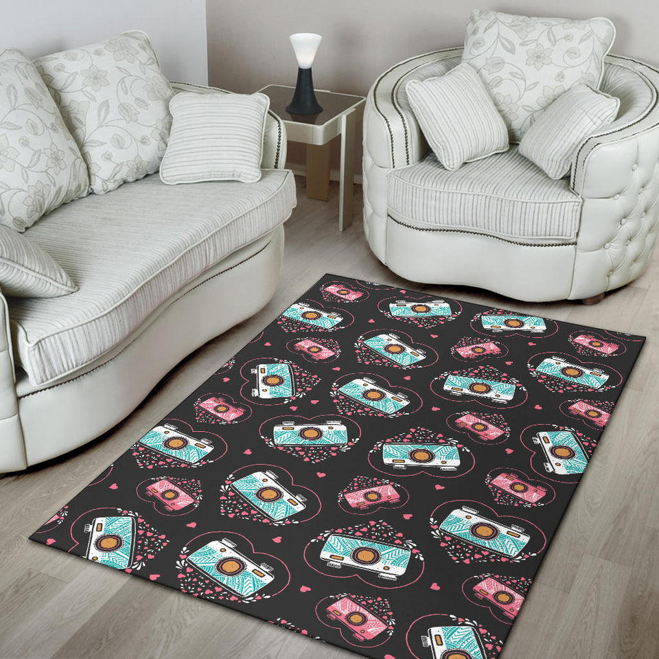 Camera Pattern Print Design 04 Area Rug
