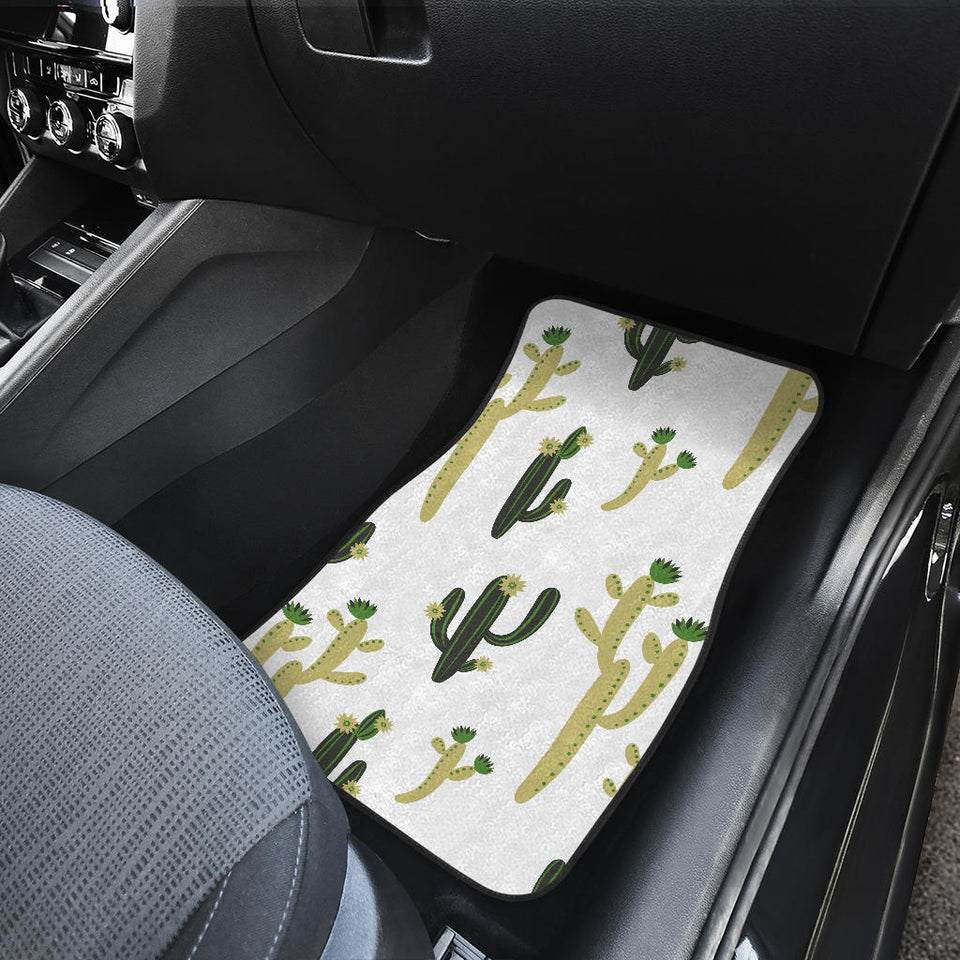 Cute Cactus Pattern Front And Back Car Mats