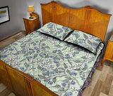 hand drawn blueberry pattern Quilt Bed Set