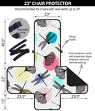 Dragonflies ginkgo leaves pattern Chair Cover Protector