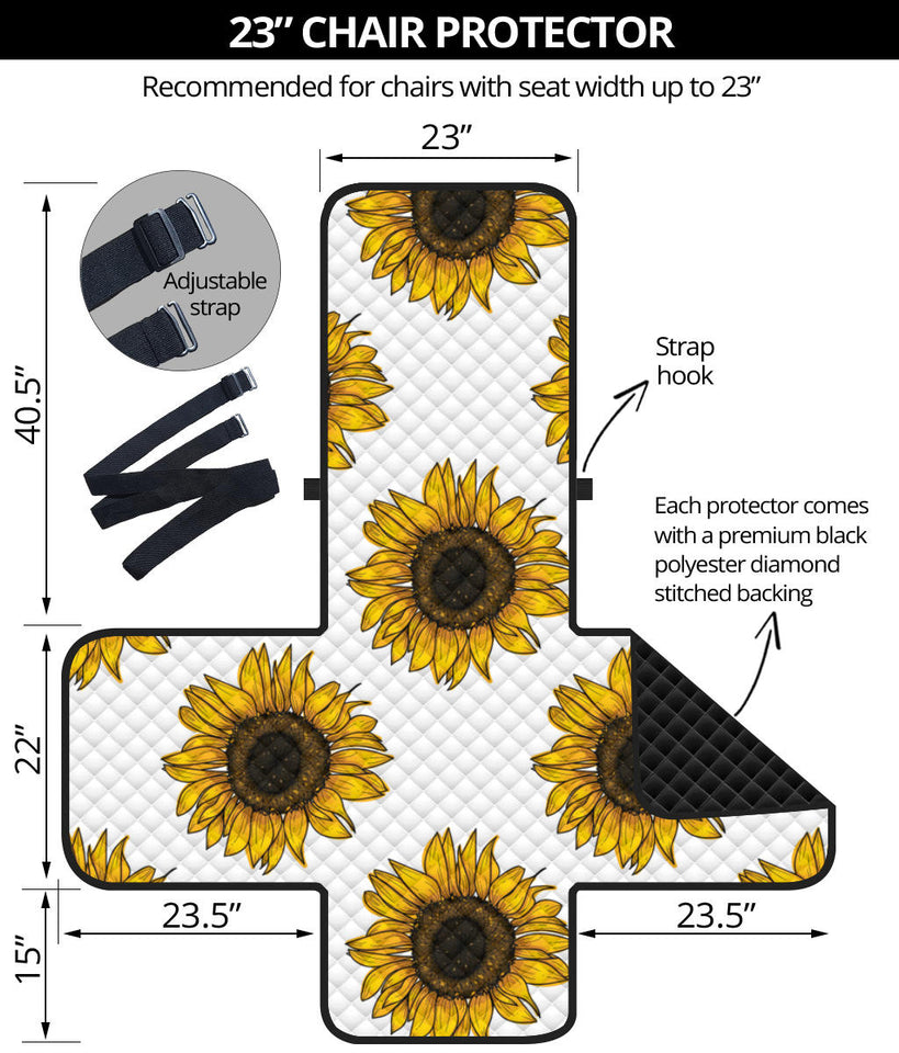 sunflowers design pattern Chair Cover Protector