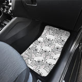 Cute French Bulldog Head Pattern Front And Back Car Mats