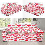 Lips Pattern Print Design 05 Sofa Slipcover
