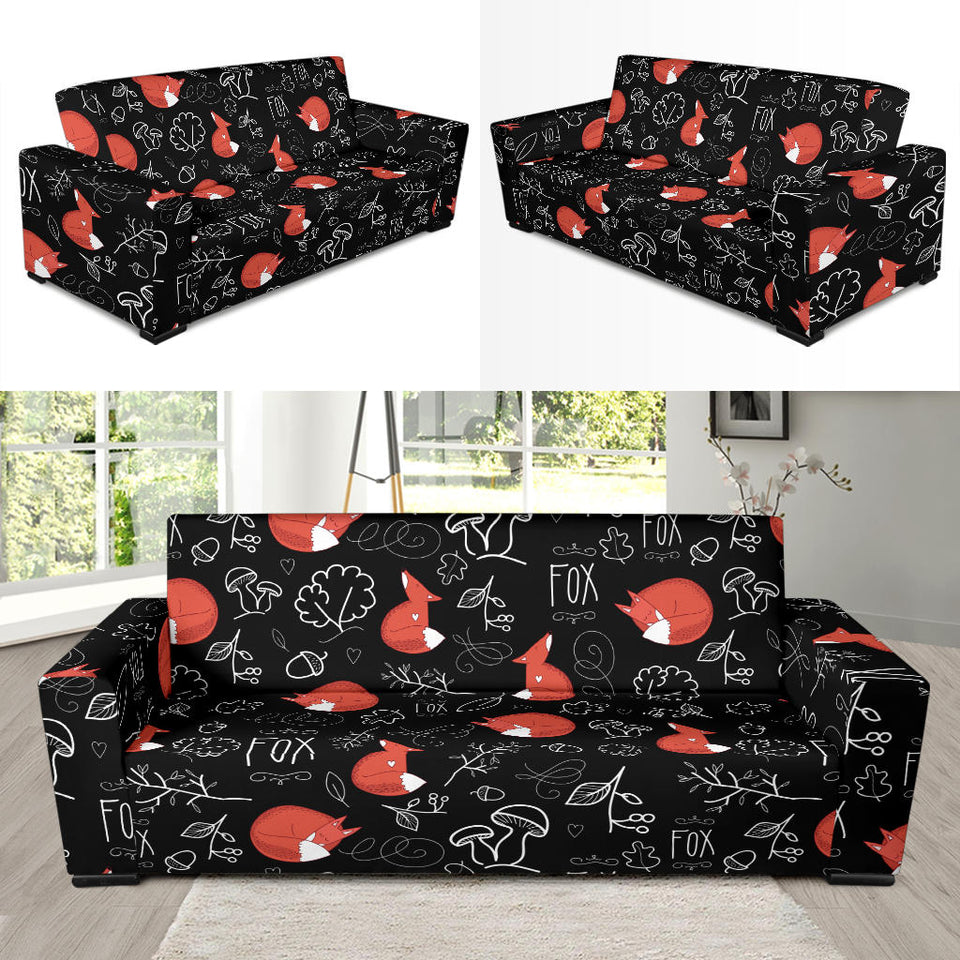Fox Sleeping Fox Pattern Sofa Slipcover