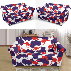 Kangaroo Australian Pattern Loveseat Couch Slipcover