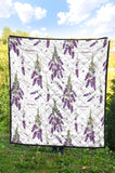 Lavender Flower Design Pattern Premium Quilt