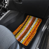 Egypt Hieroglyphics Pattern Print Design 01 Front Car Mats