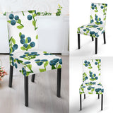 Blueberry White Background Dining Chair Slipcover