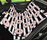 Donuts Pink Icing Striped Pattern Dog Car Seat Covers
