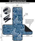 Hand drawn sailboat pattern Chair Cover Protector