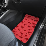 Ostrich Pattern Print Design 03 Front and Back Car Mats